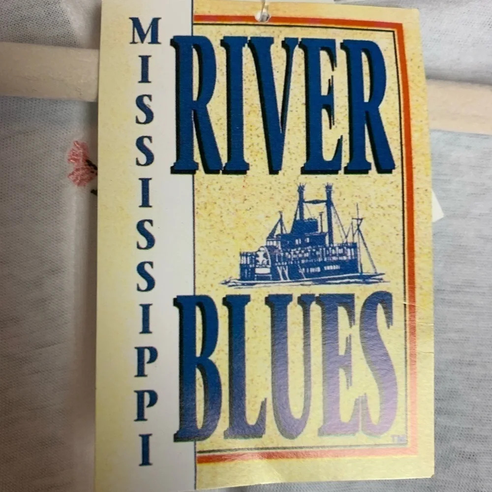 Vintage Mississippi River  Blues Western Cottage Core Denim Button Front Size 2X - Picture 8 of 11